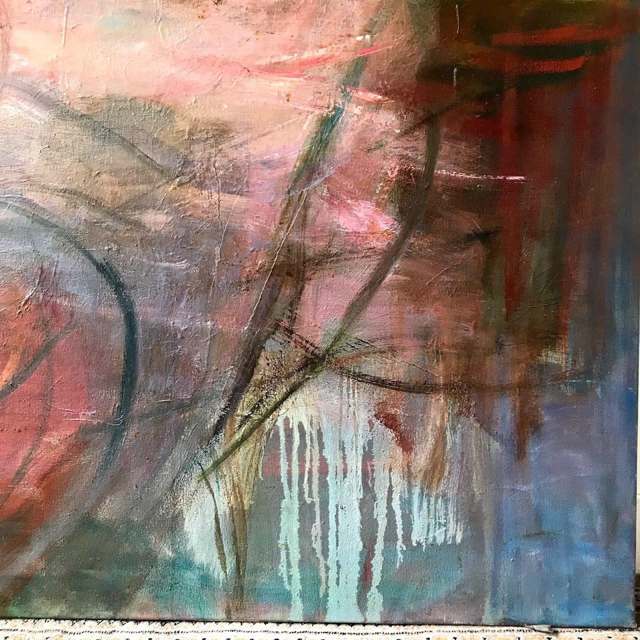 Susan Sharp Signed 'Quartet II' Large Scale Oil Painting