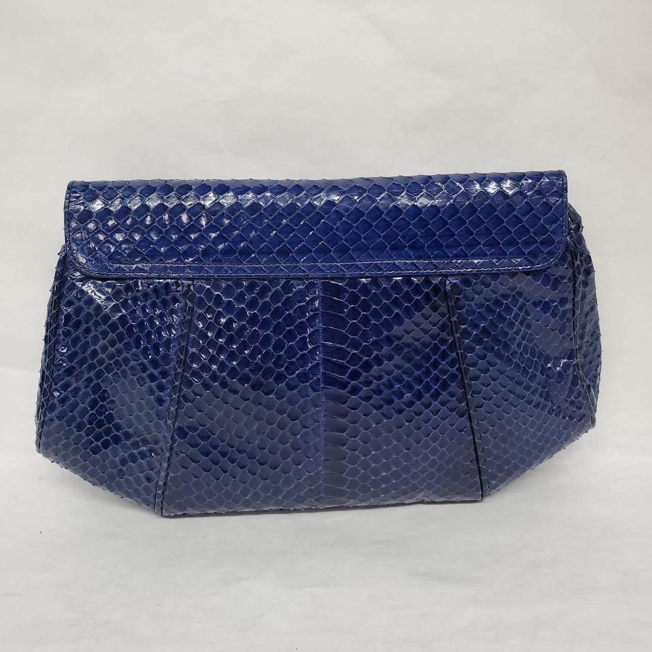 Salvatore Ferragamo  Snakeskin Convertible Clutch