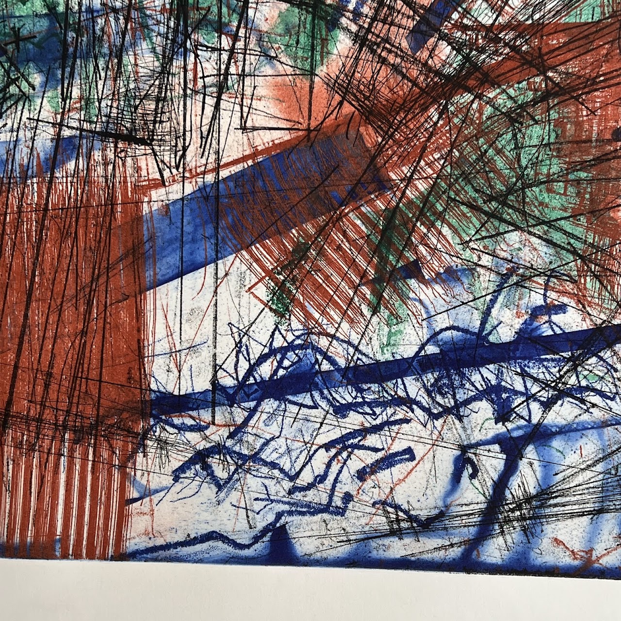 James Biederman 'Hudson' Signed Abstract Etching