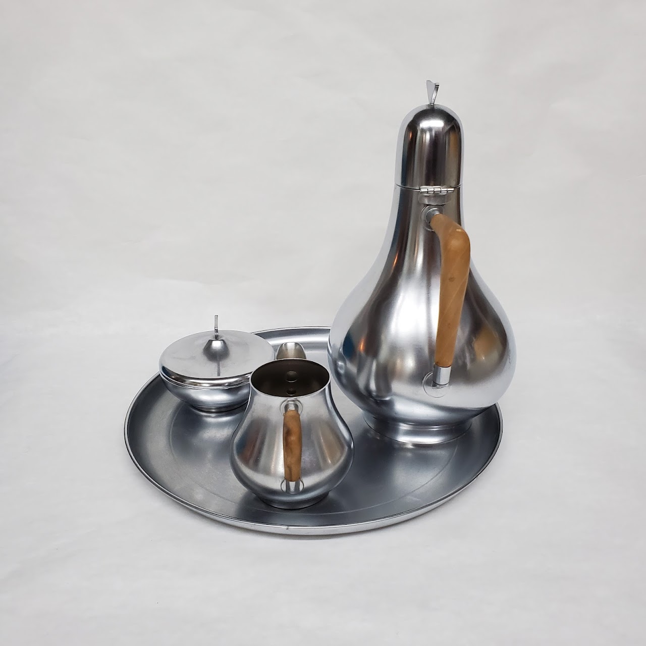 Modernist Italian Stainless Steel Coffee Set