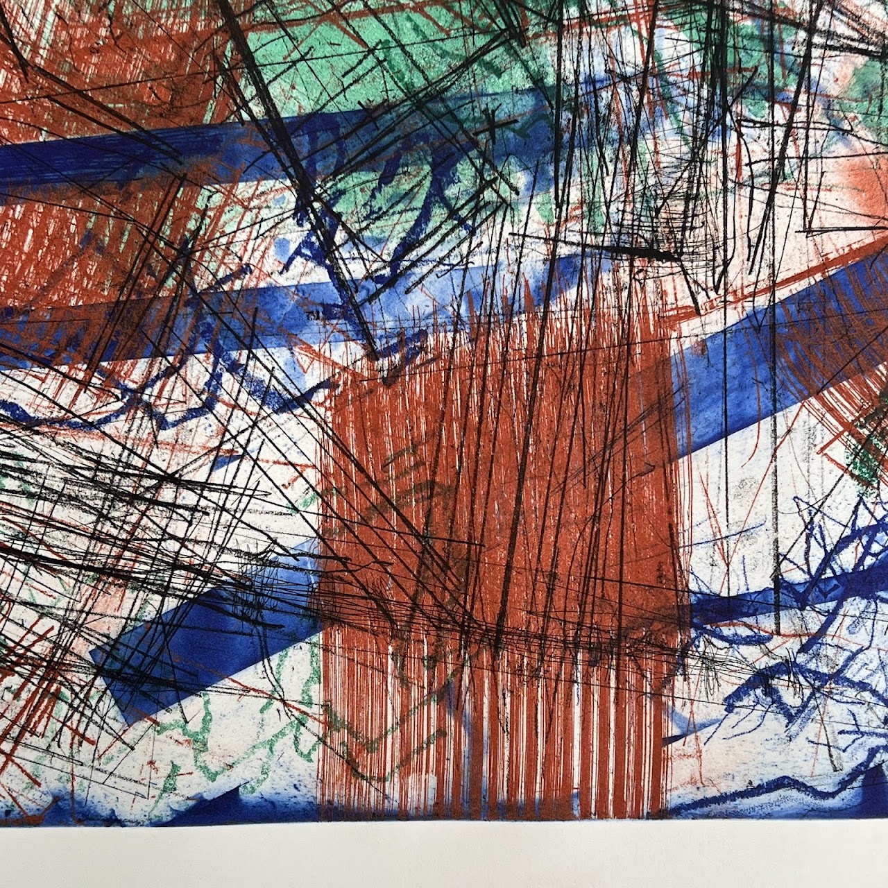 James Biederman 'Hudson' Signed Abstract Etching