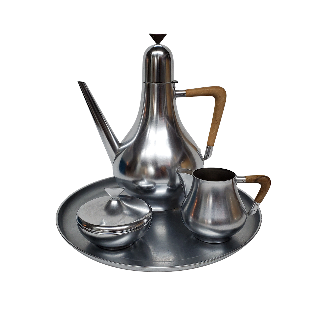 Modernist Italian Stainless Steel Coffee Set