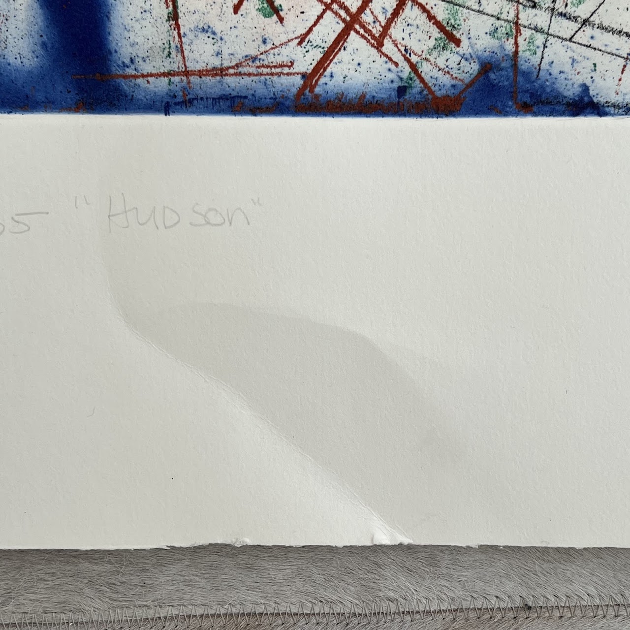 James Biederman 'Hudson' Signed Abstract Etching