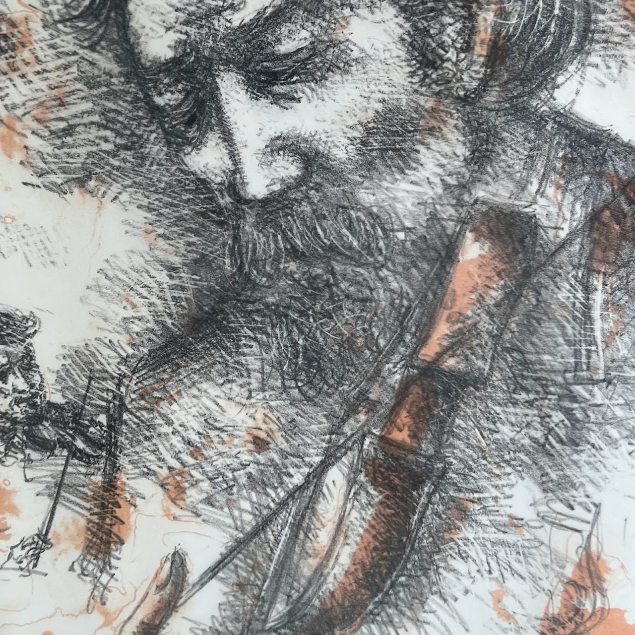 Chaim Gross Signed 'Fiddler'  Lithograph