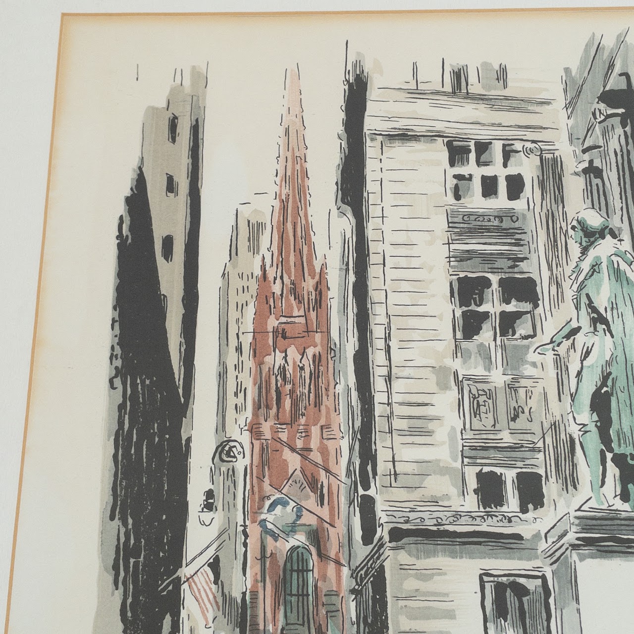 John Haymson 'New York Treasury Building' Lithograph