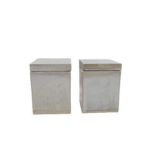 Labrazel Glazed Ceramic Canister Pair