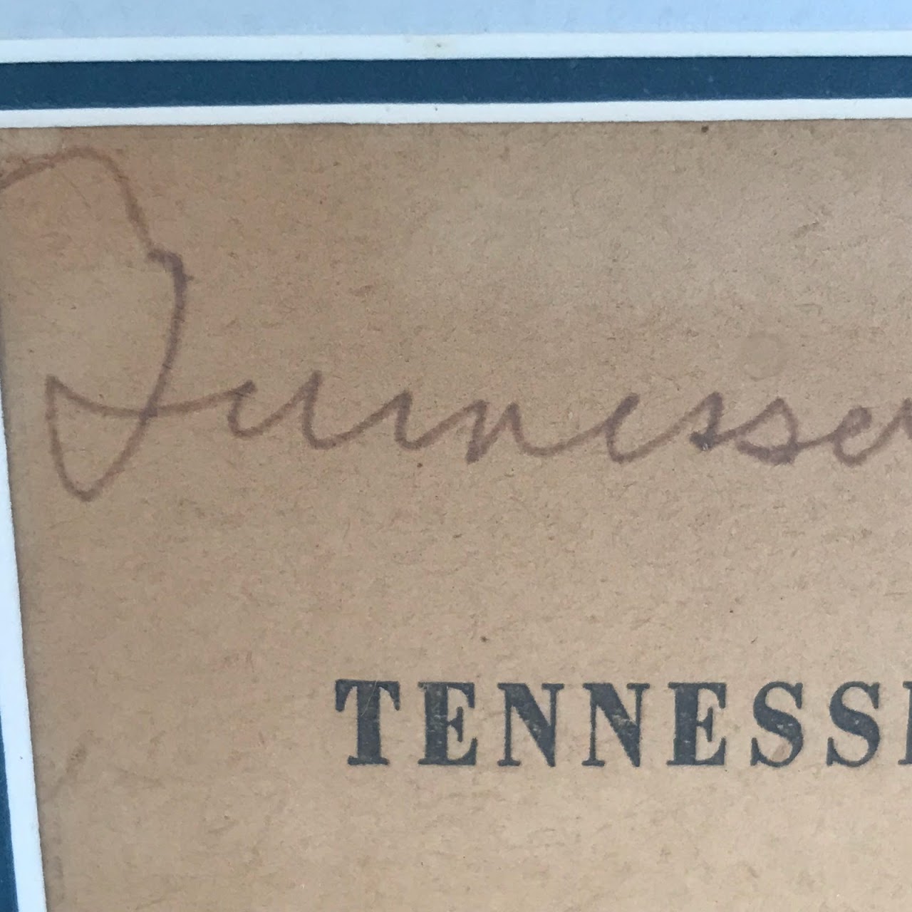 Tennessee Williams Signed Cover Page with Print