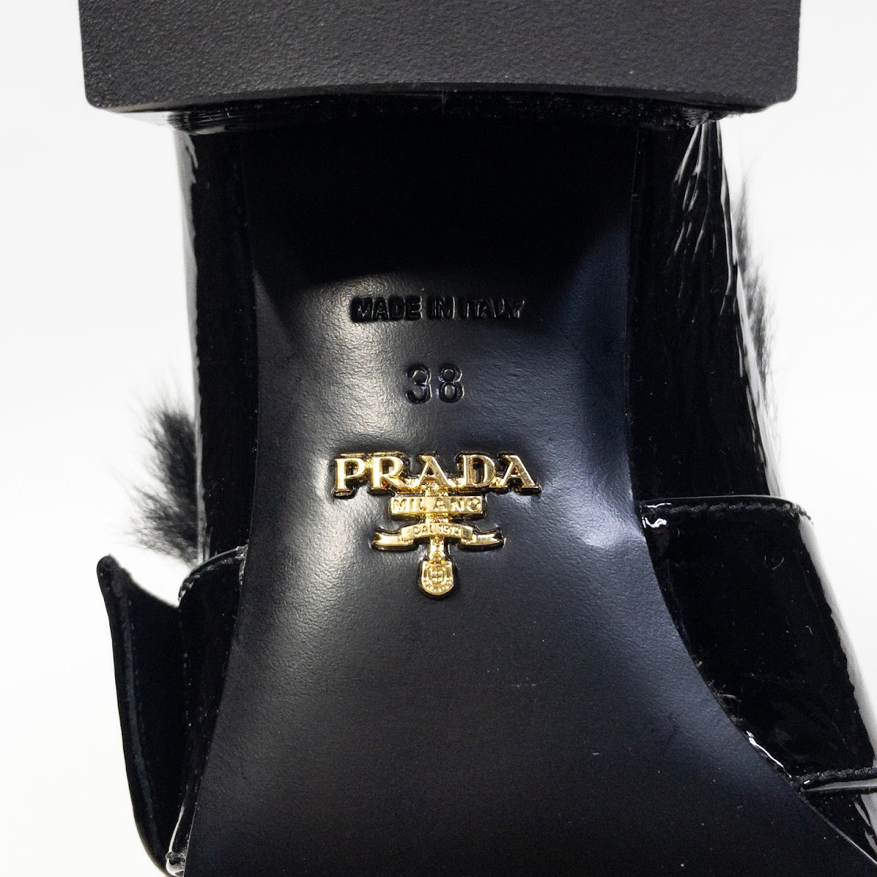 Prada NEW Embellished Patent Loafer