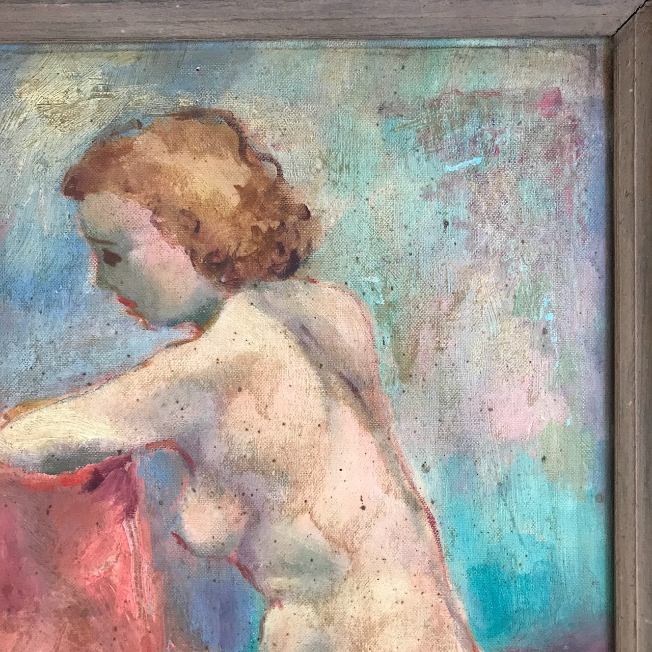 Helberg Signed Nude Oil Painting