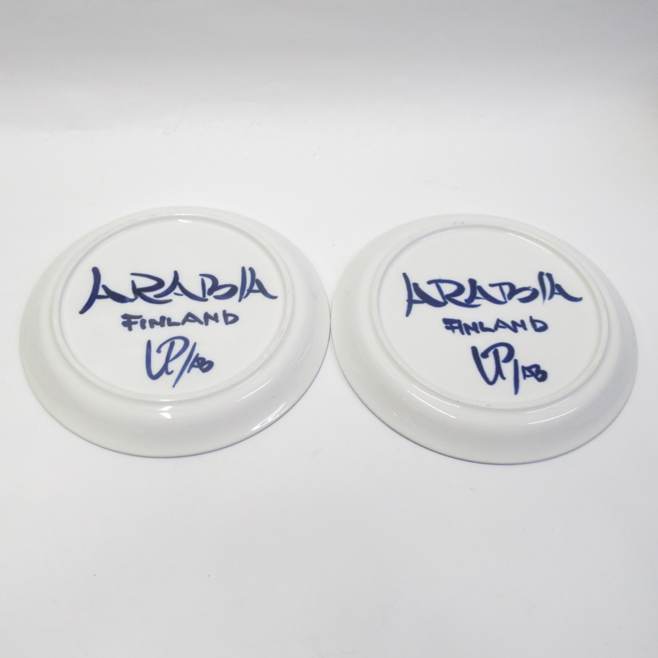 Arabia of Finland Signed Cups & Saucers Lot