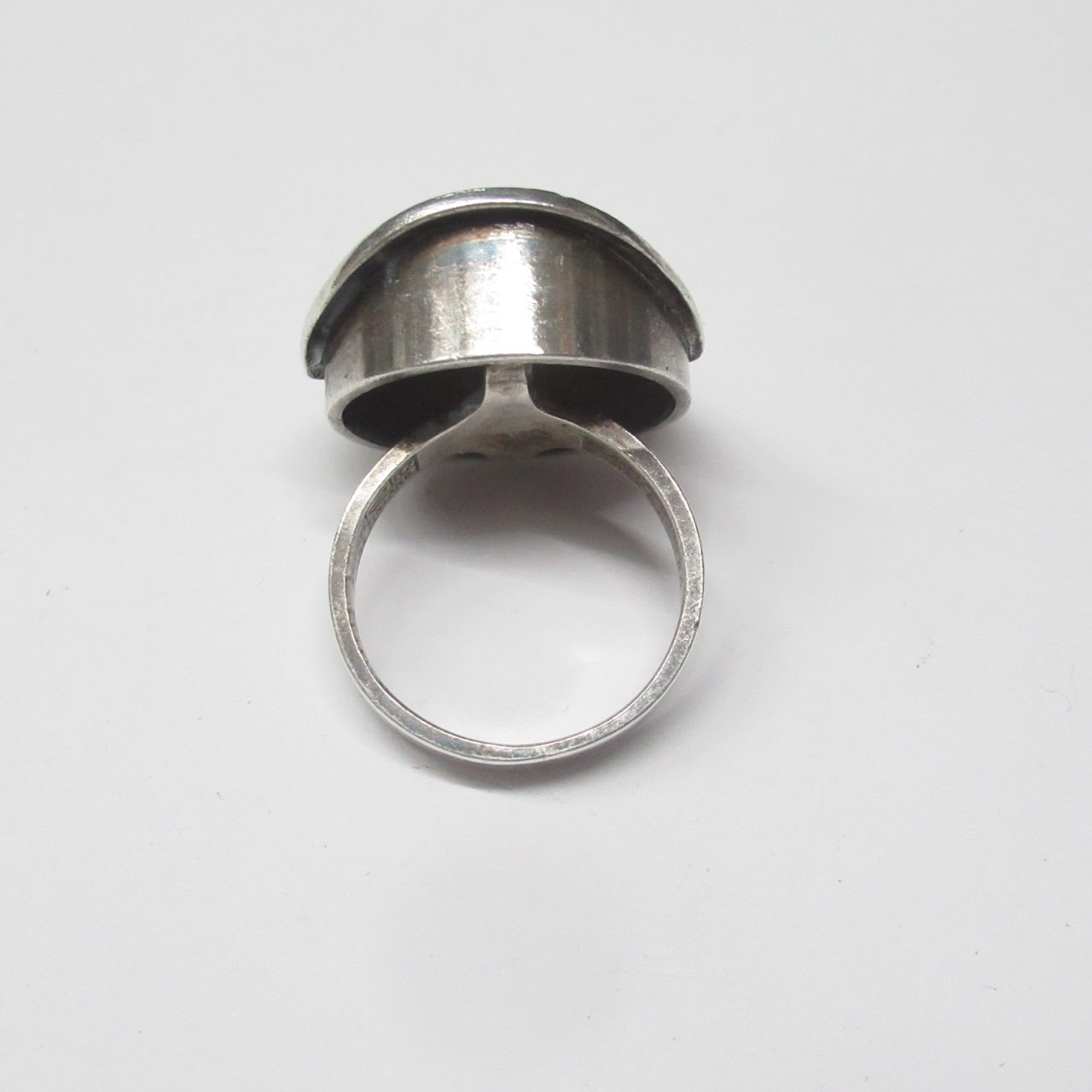 Sterling Silver E. Granite & Co. Vintage Checkerboard Ring