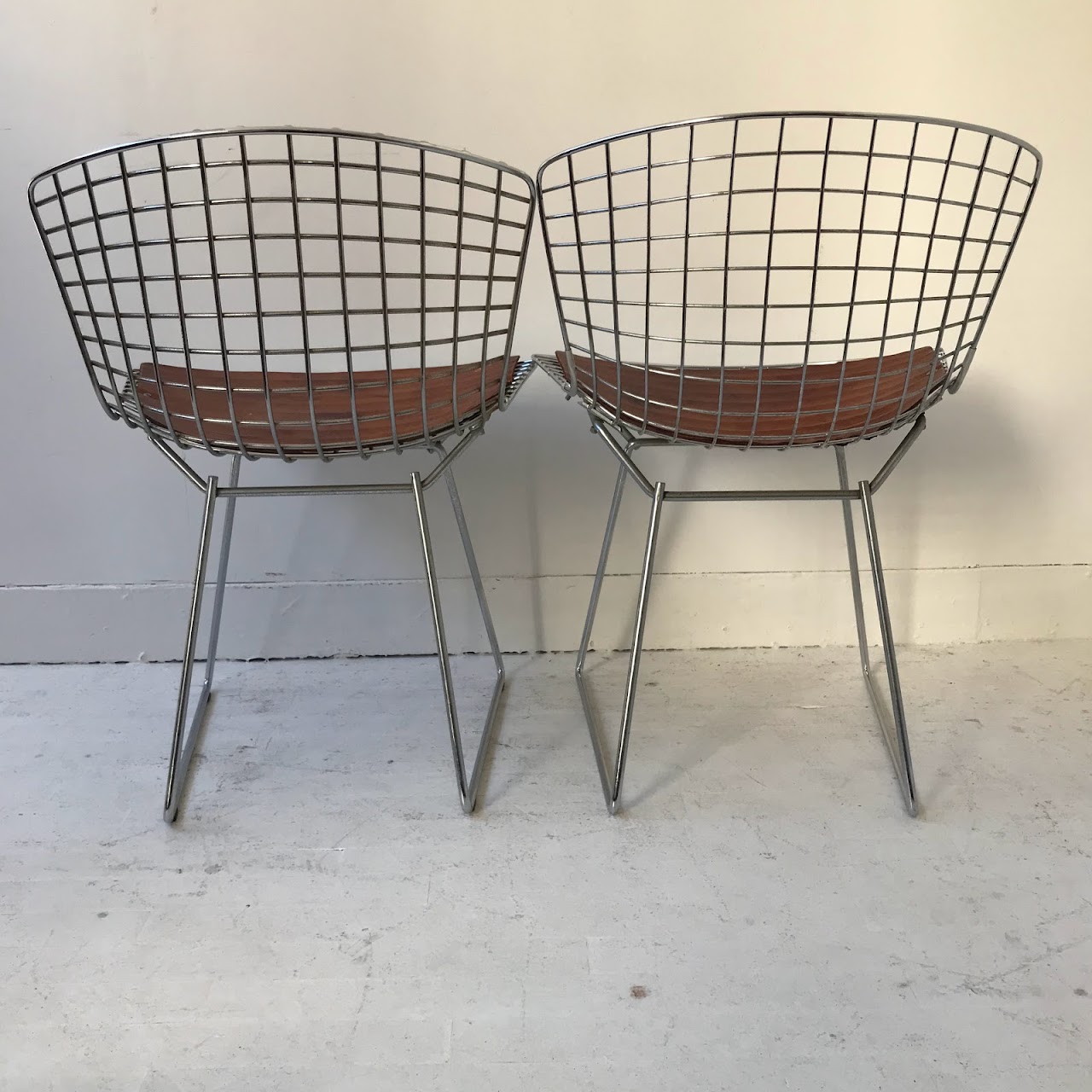 Bertoia Style Chair Pair