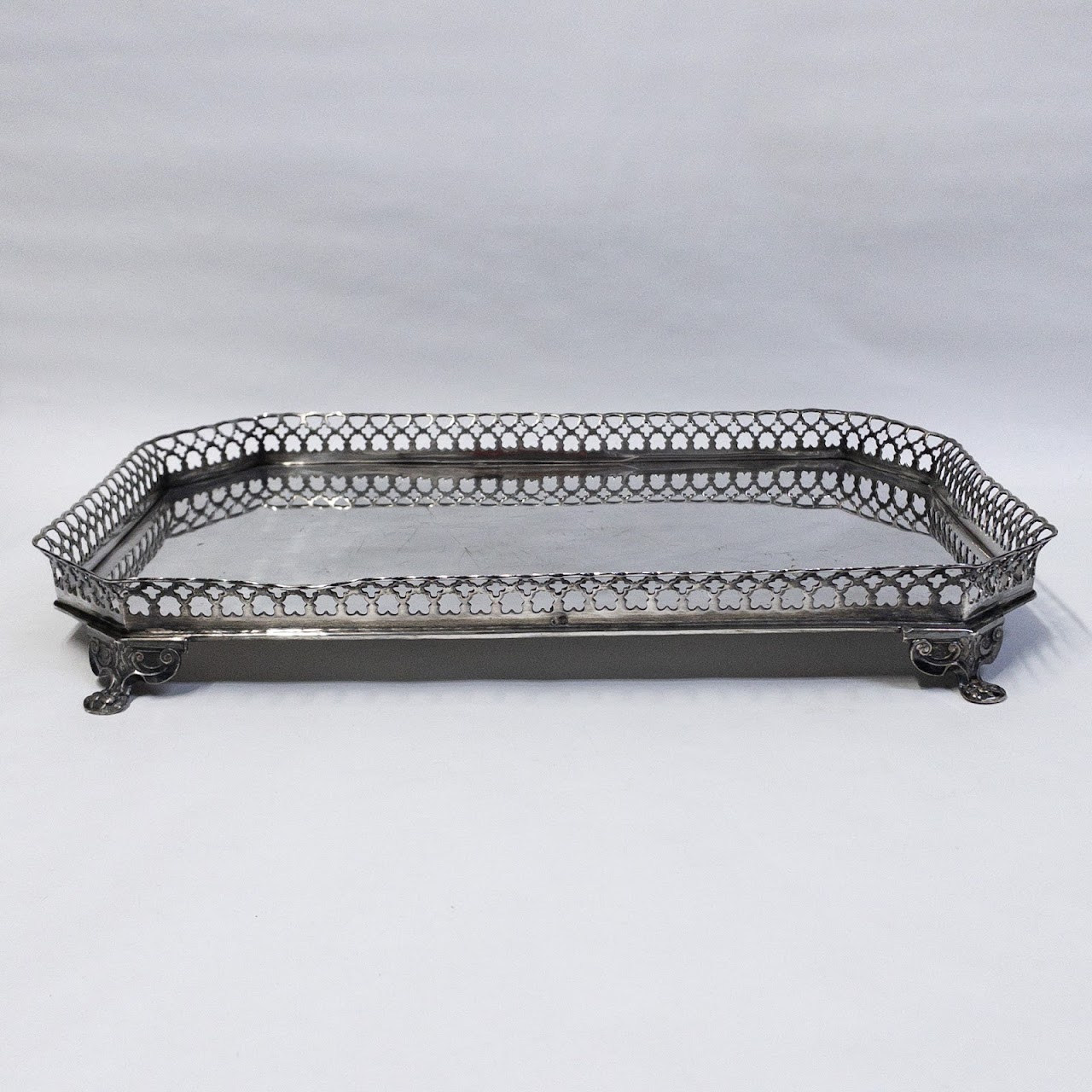 Sterling Silver Large Footed Tray