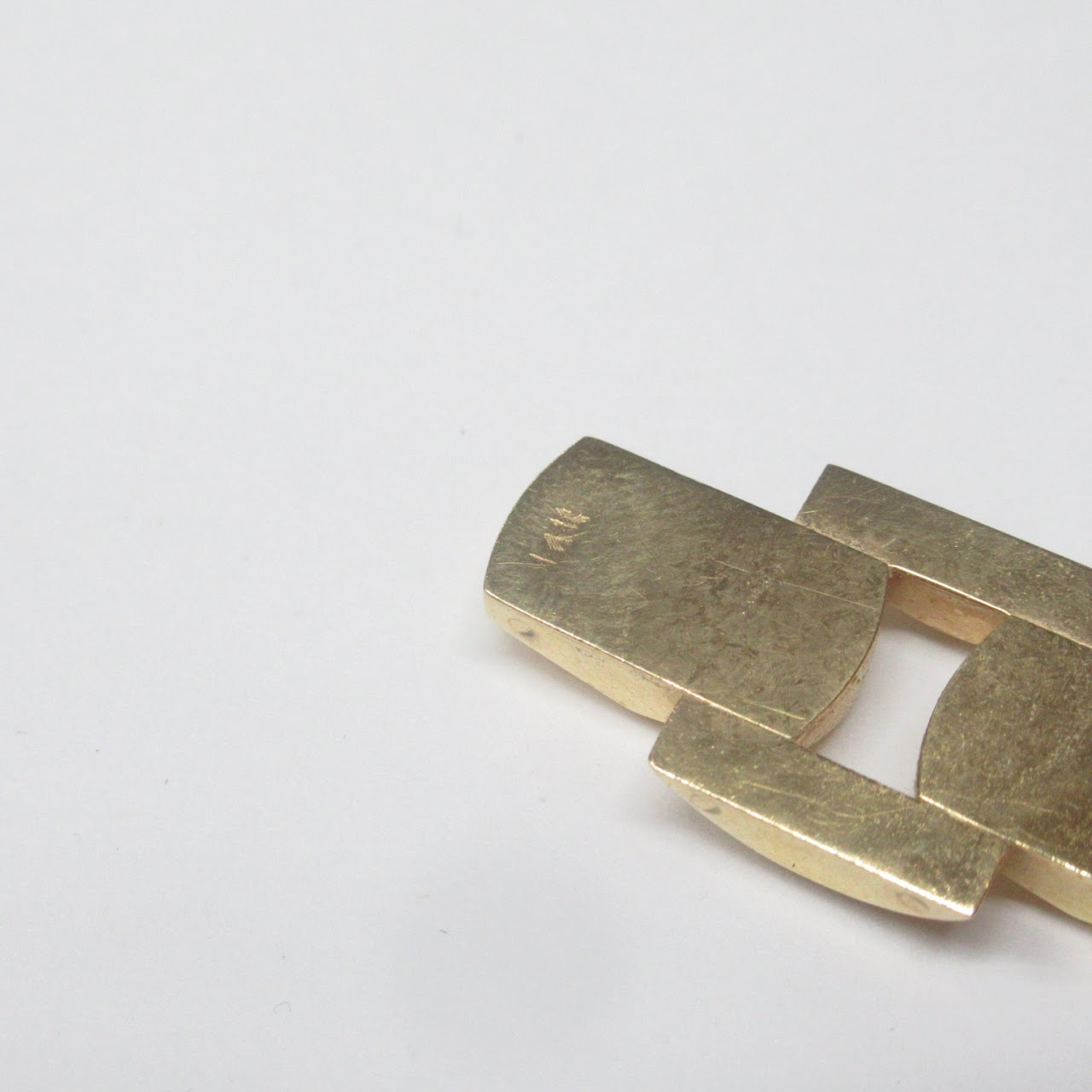 14K Gold Modernist Clip-On Earrings