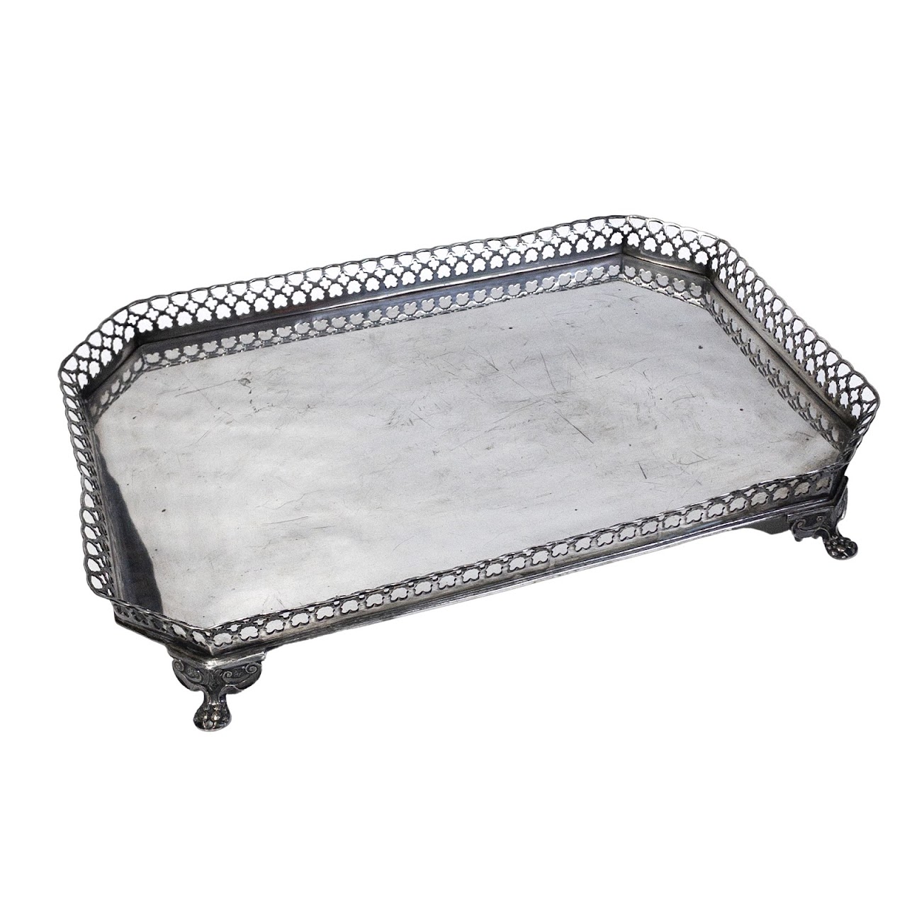 Sterling Silver Large Footed Tray