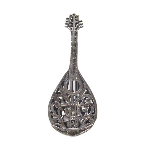 800 Silver Miniature Lute