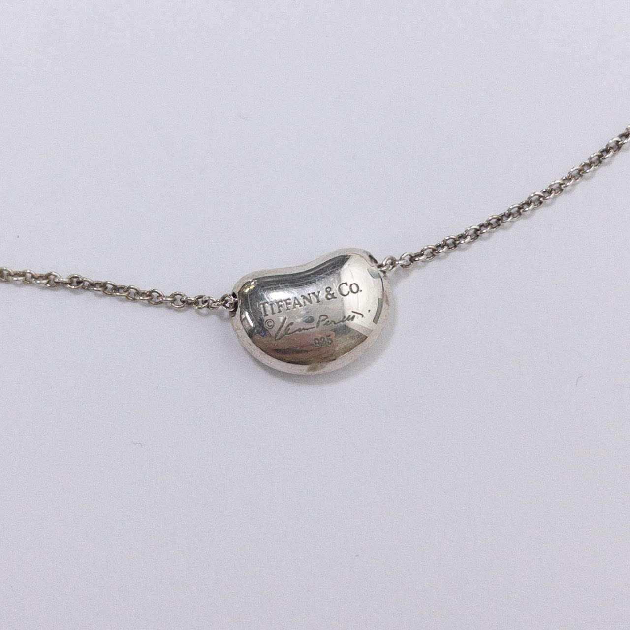 Sterling Silver Tiffany & Co. For Elsa Peretti Small Bean Necklace