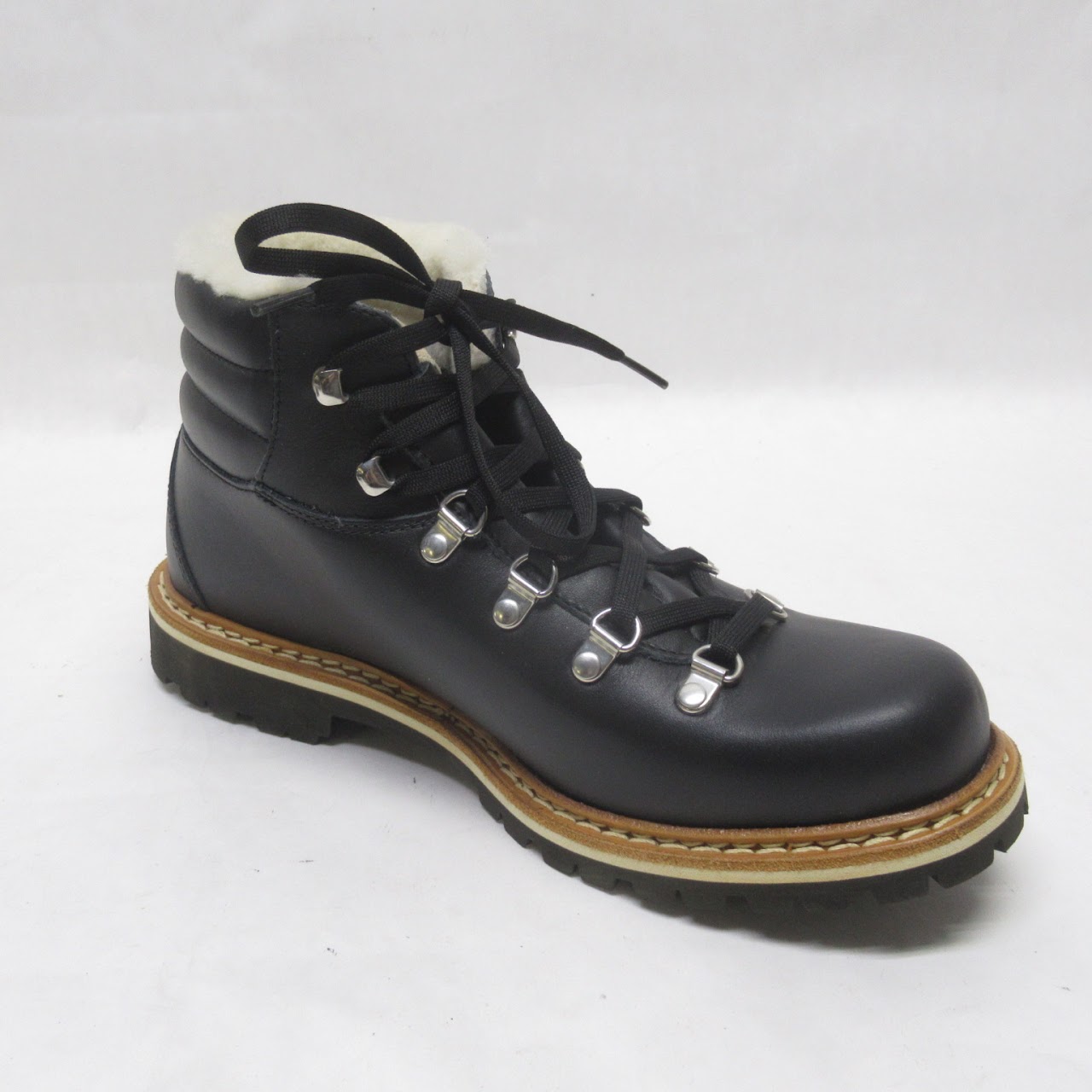 Montelliana Leather & Shearling Hiking Boot