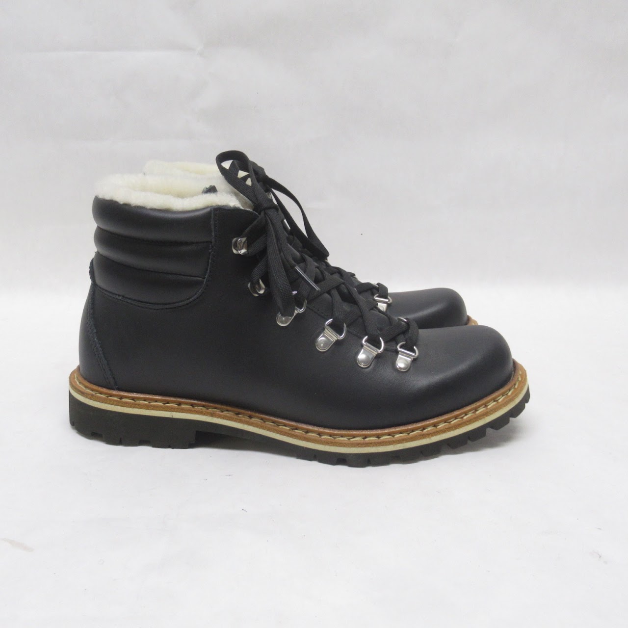 Montelliana Leather & Shearling Hiking Boot