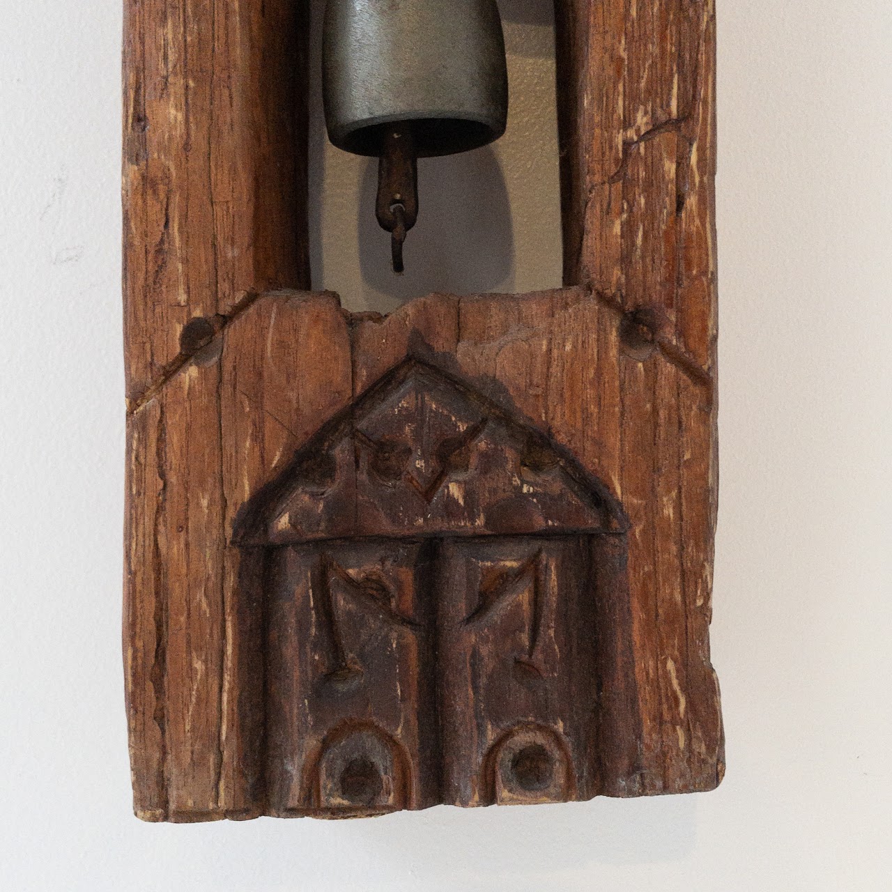 Carved Wood Buddha Bell