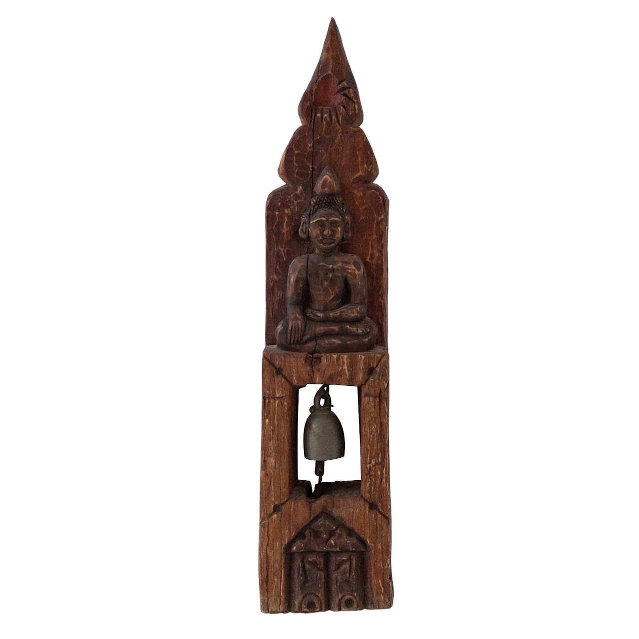 Carved Wood Buddha Bell