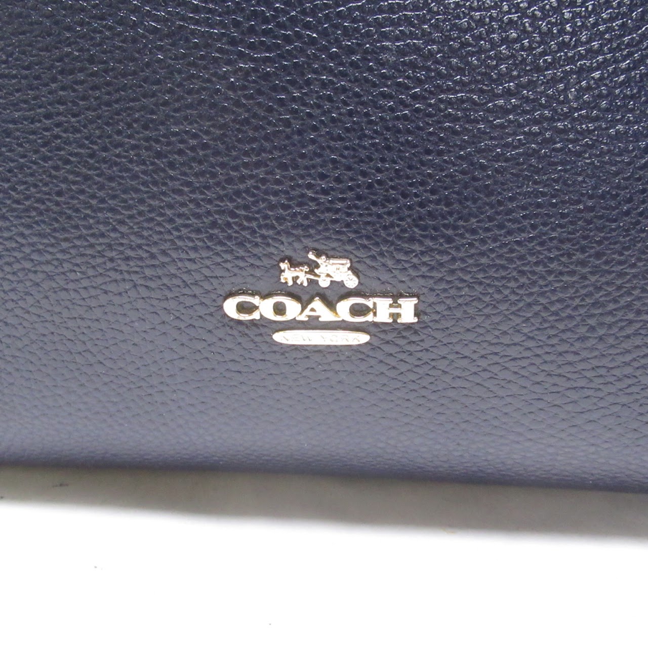 Coach Blue Pebble Leather Satchel