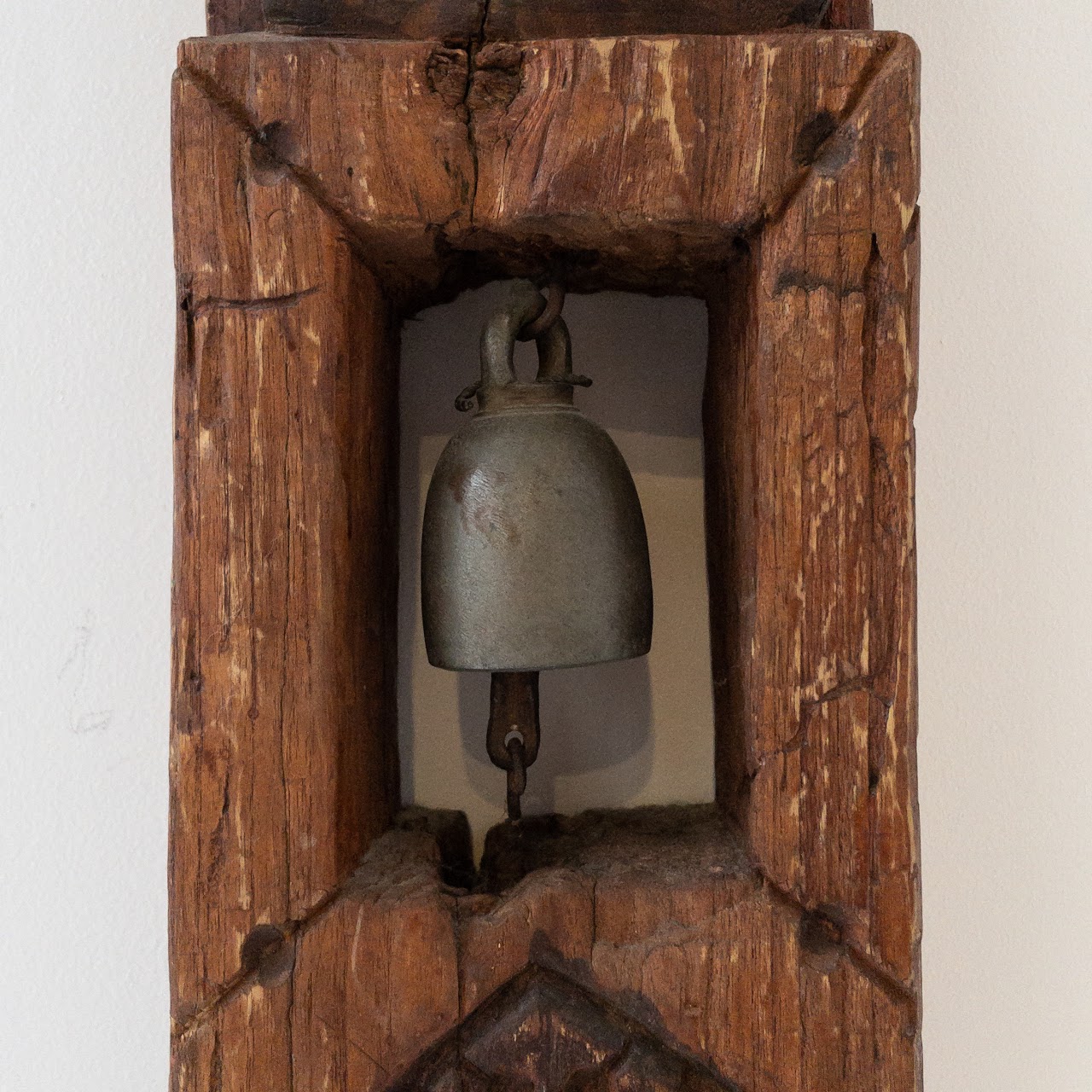 Carved Wood Buddha Bell