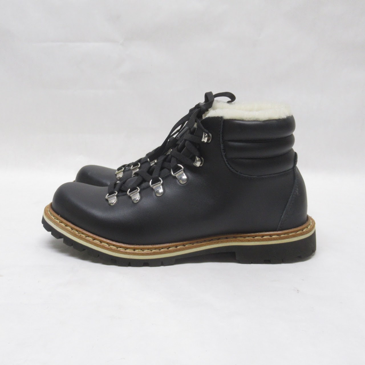 Montelliana Leather & Shearling Hiking Boot