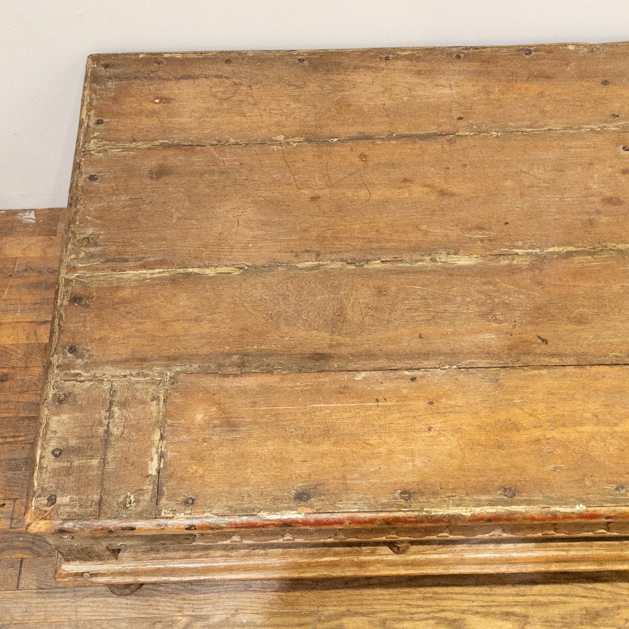 Carved Wood Rustic Coffee Table