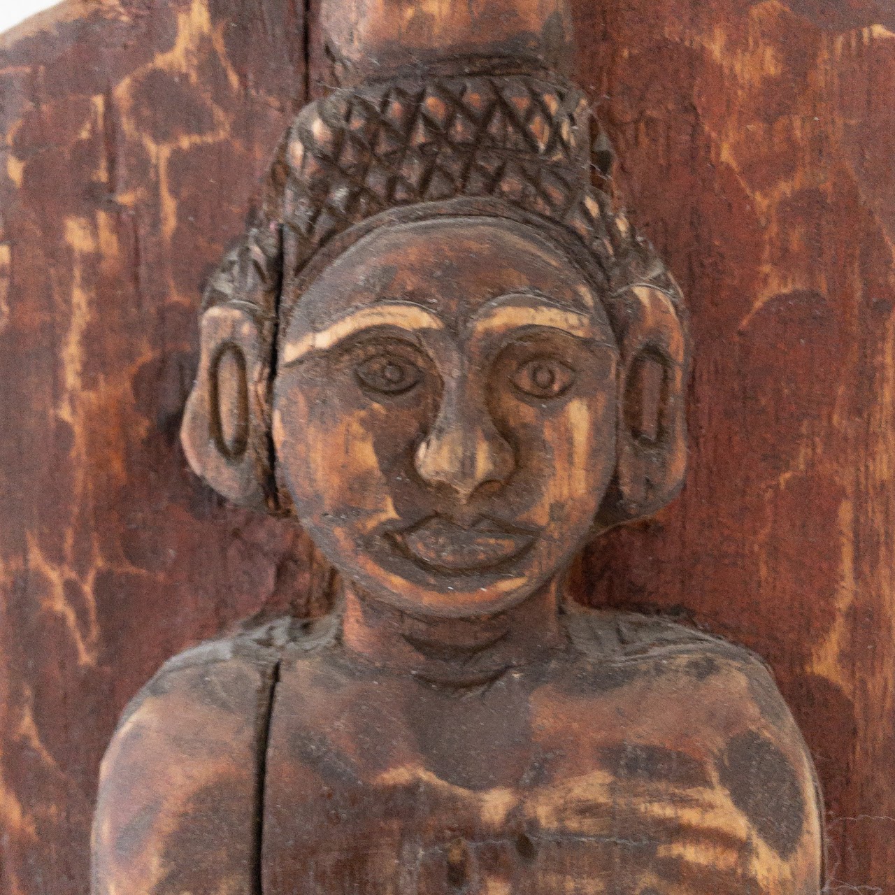 Carved Wood Buddha Bell