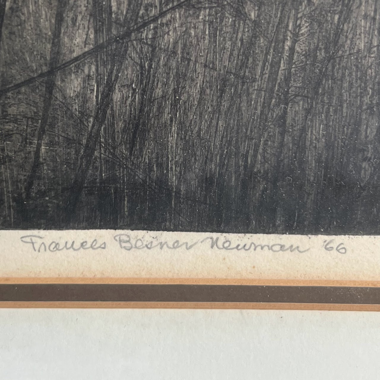 Frances Besner Newman Signed Etching