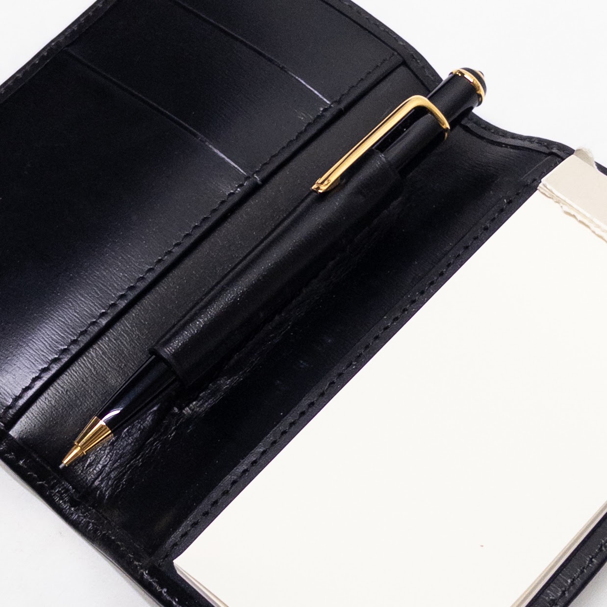 Cartier Leather Notepad Wallet with Diabolo Mechanical Pencil