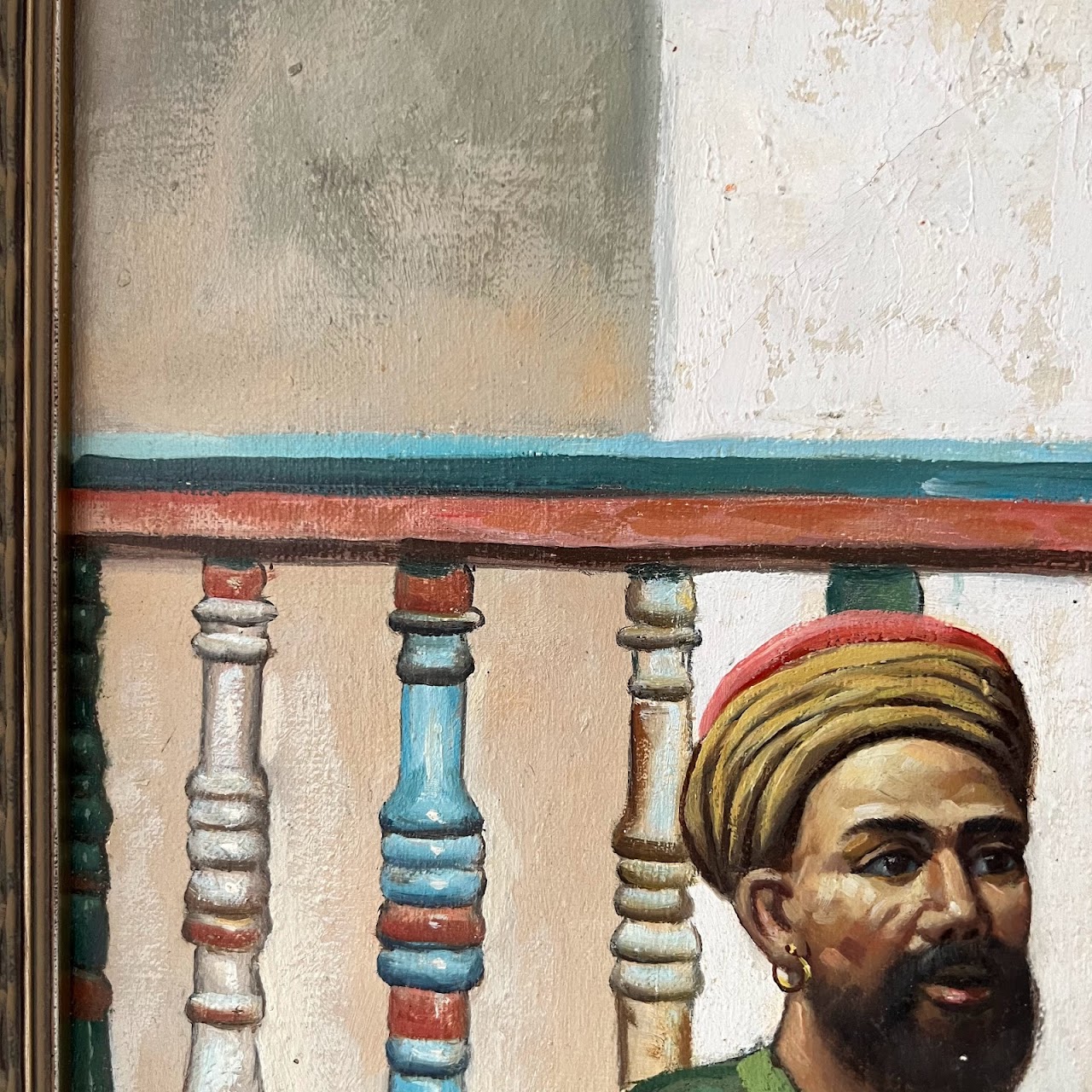 Farid Faramont Carpet Merchants Signed Oil Painting