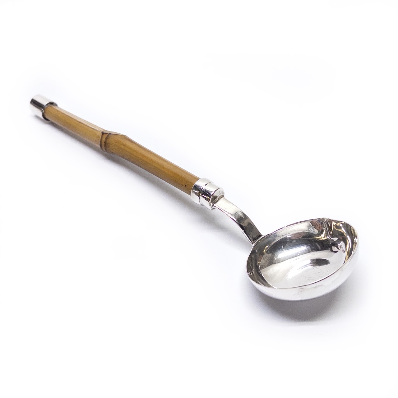 Sterling Silver and Bamboo Sauce Spoon