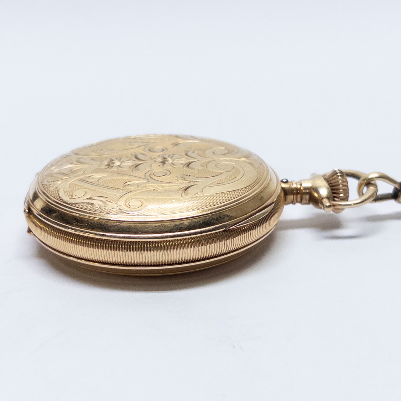 14K Gold Waltham Pocket Watch with 14K Gold Chain