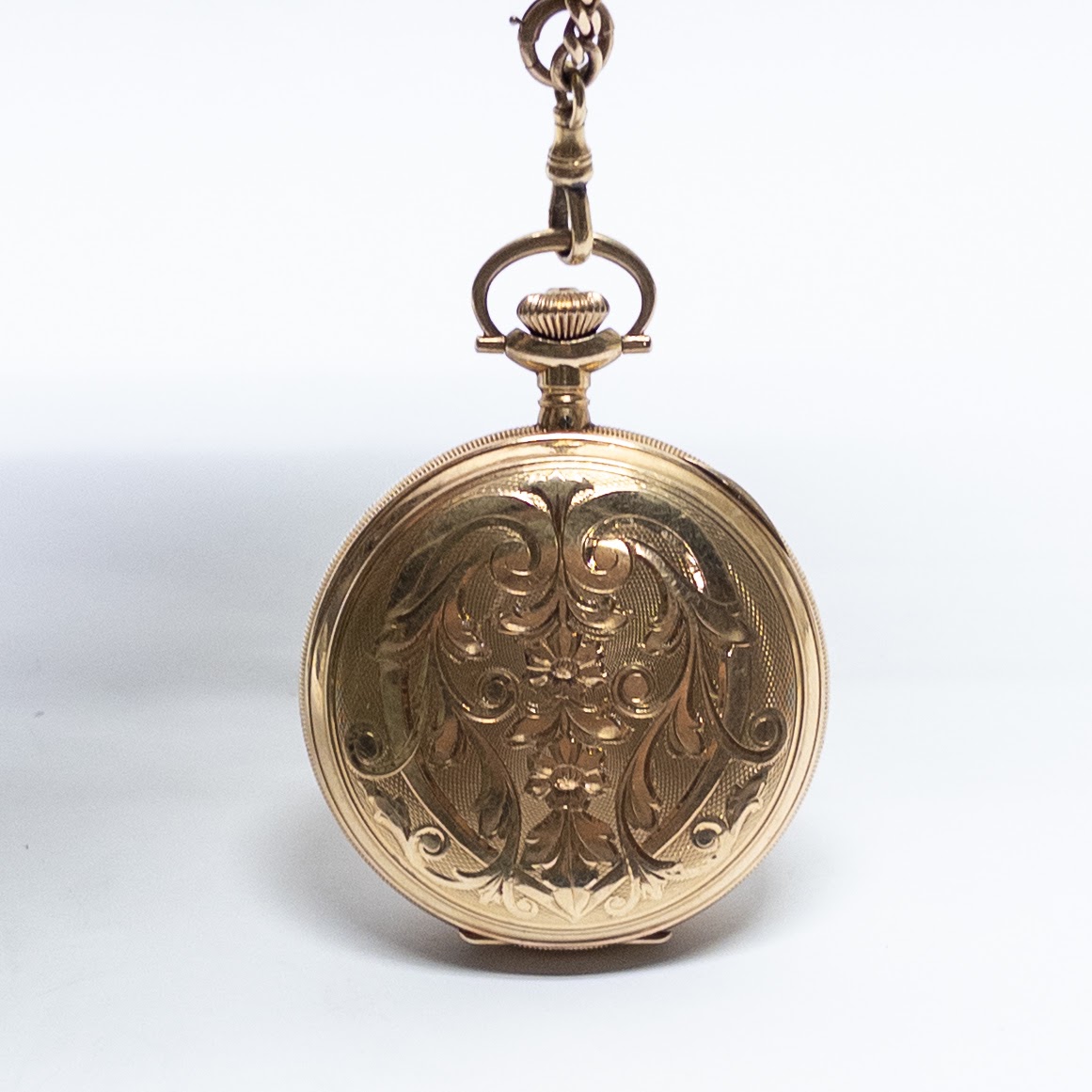 14K Gold Waltham Pocket Watch with 14K Gold Chain