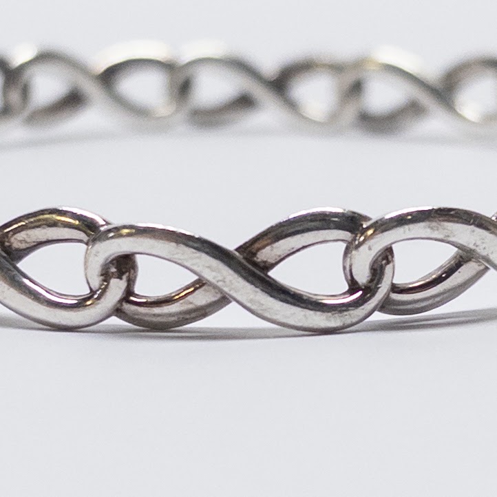 Tiffany & Co. Sterling Silver Infinity Bangle Bracelet