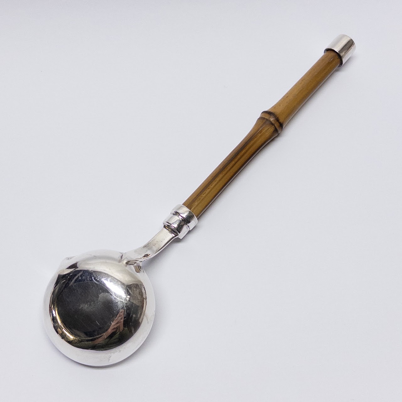 Sterling Silver and Bamboo Sauce Spoon