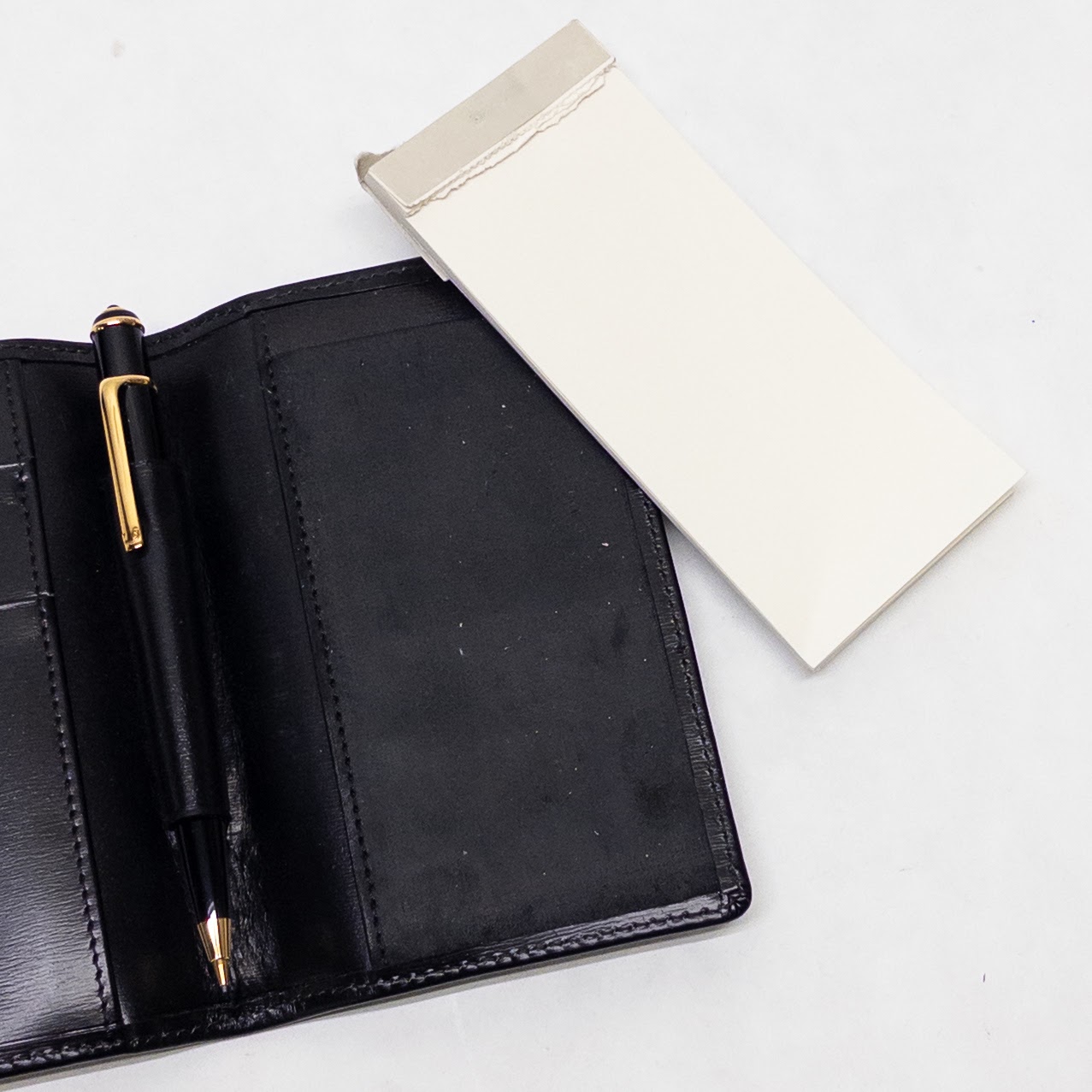 Cartier Leather Notepad Wallet with Diabolo Mechanical Pencil