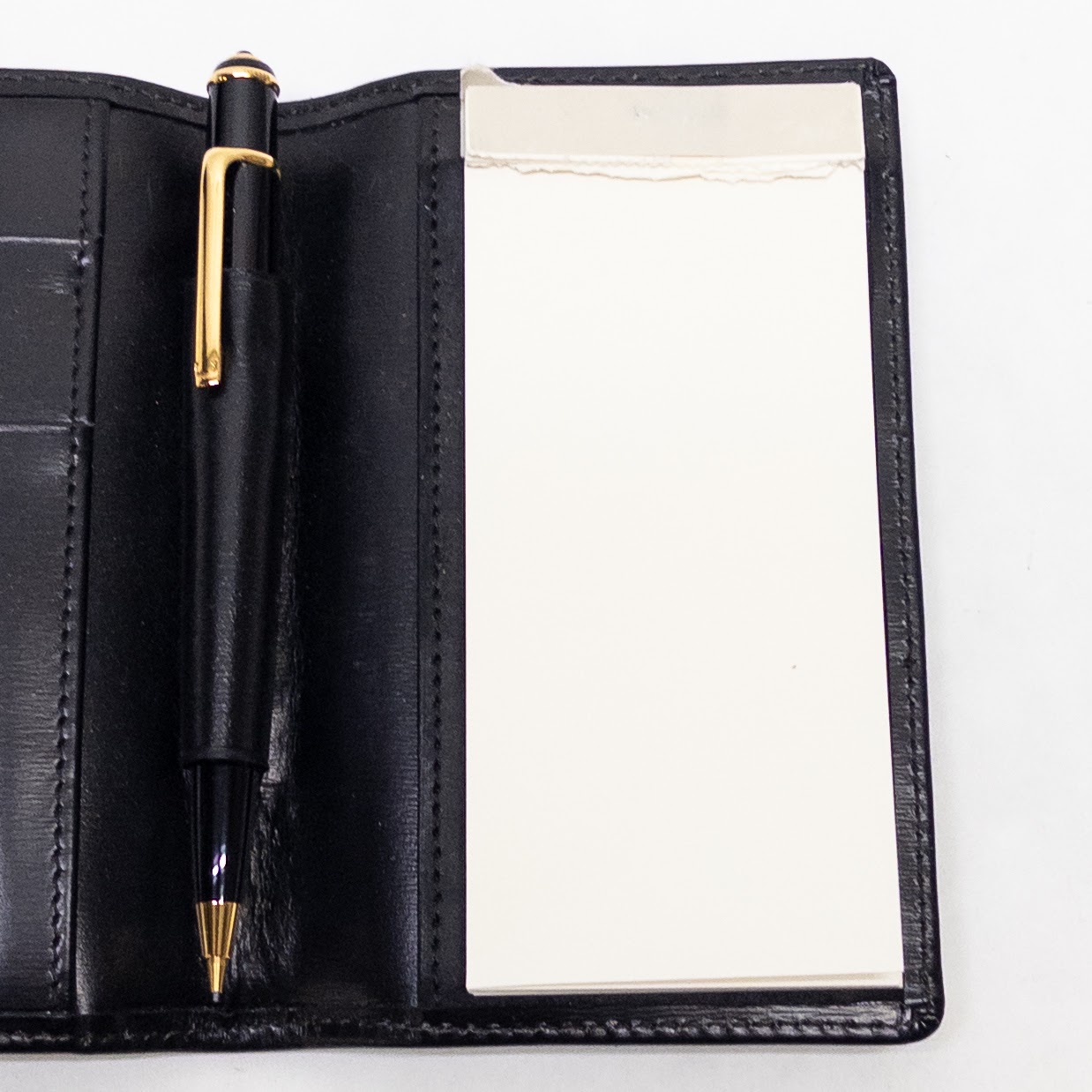 Cartier Leather Notepad Wallet with Diabolo Mechanical Pencil