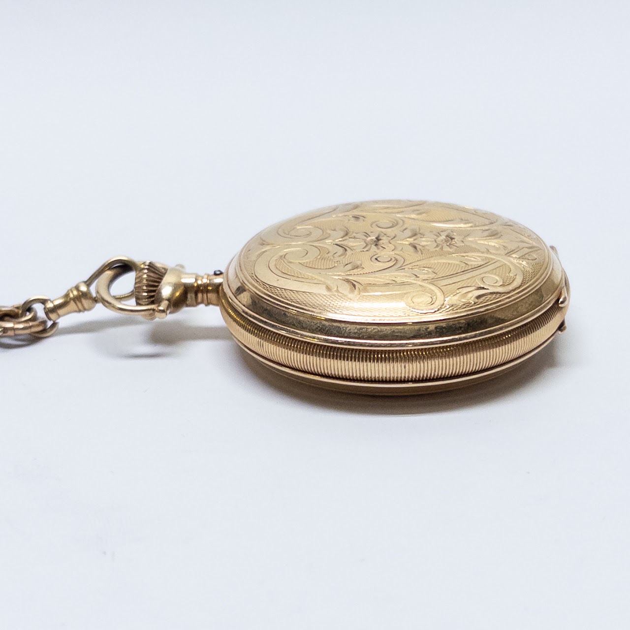 14K Gold Waltham Pocket Watch with 14K Gold Chain