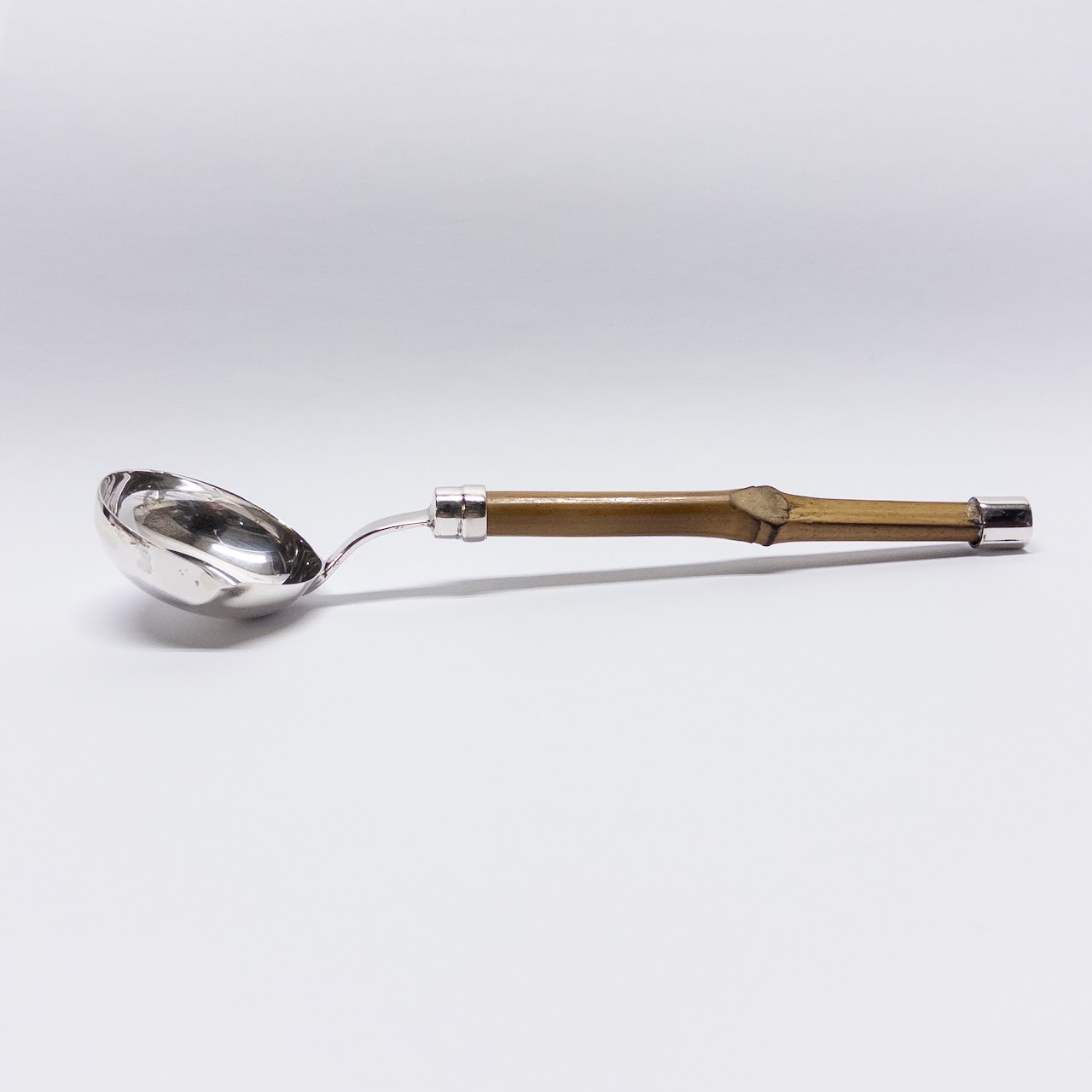 Sterling Silver and Bamboo Sauce Spoon