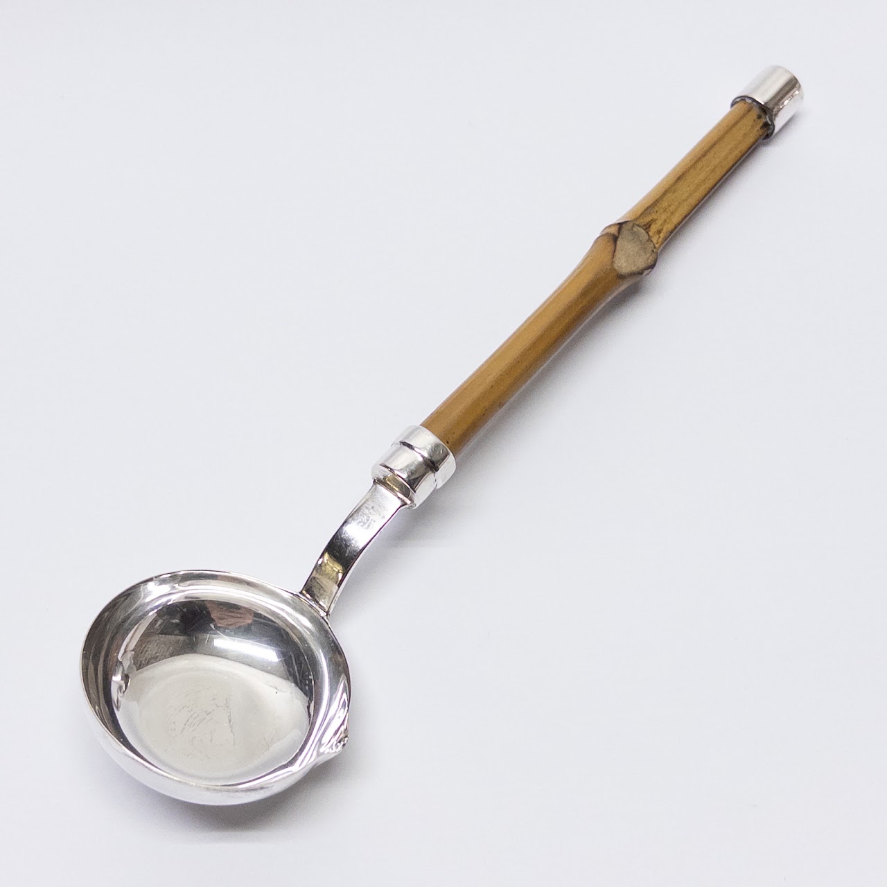 Sterling Silver and Bamboo Sauce Spoon