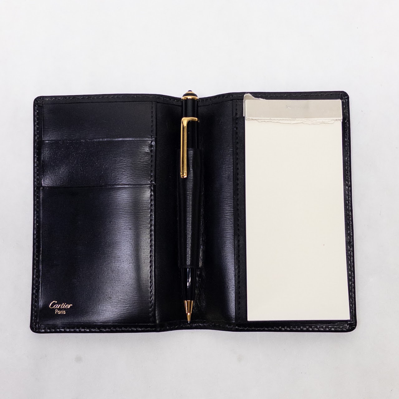 Cartier Leather Notepad Wallet with Diabolo Mechanical Pencil