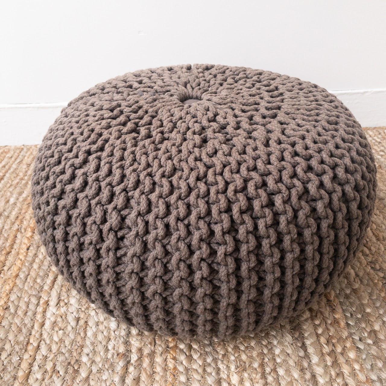 CB2 Knit Pouf Pair