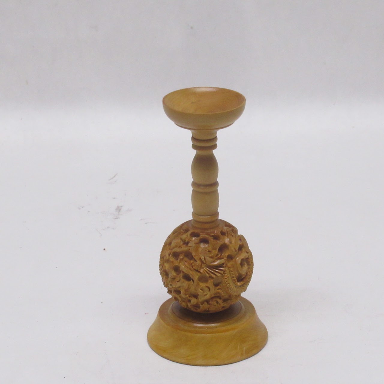 Chinese Carved Wood Puzzle Ball