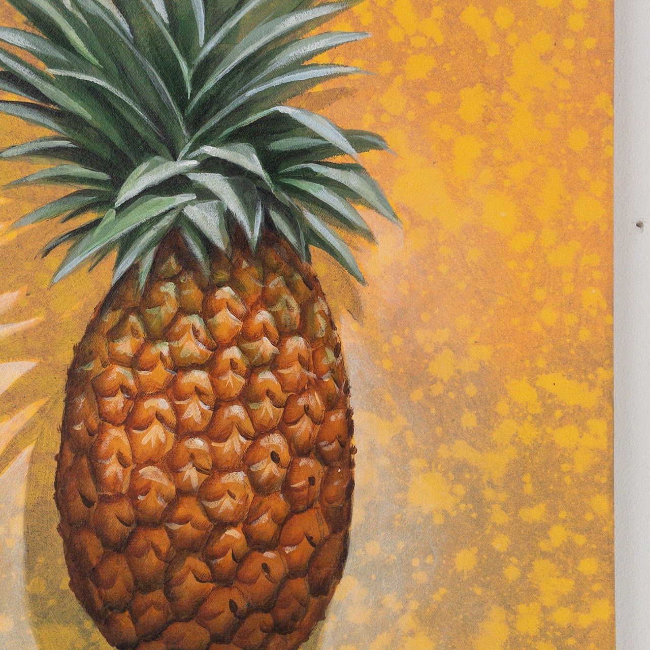 Signed Pineapple Painting