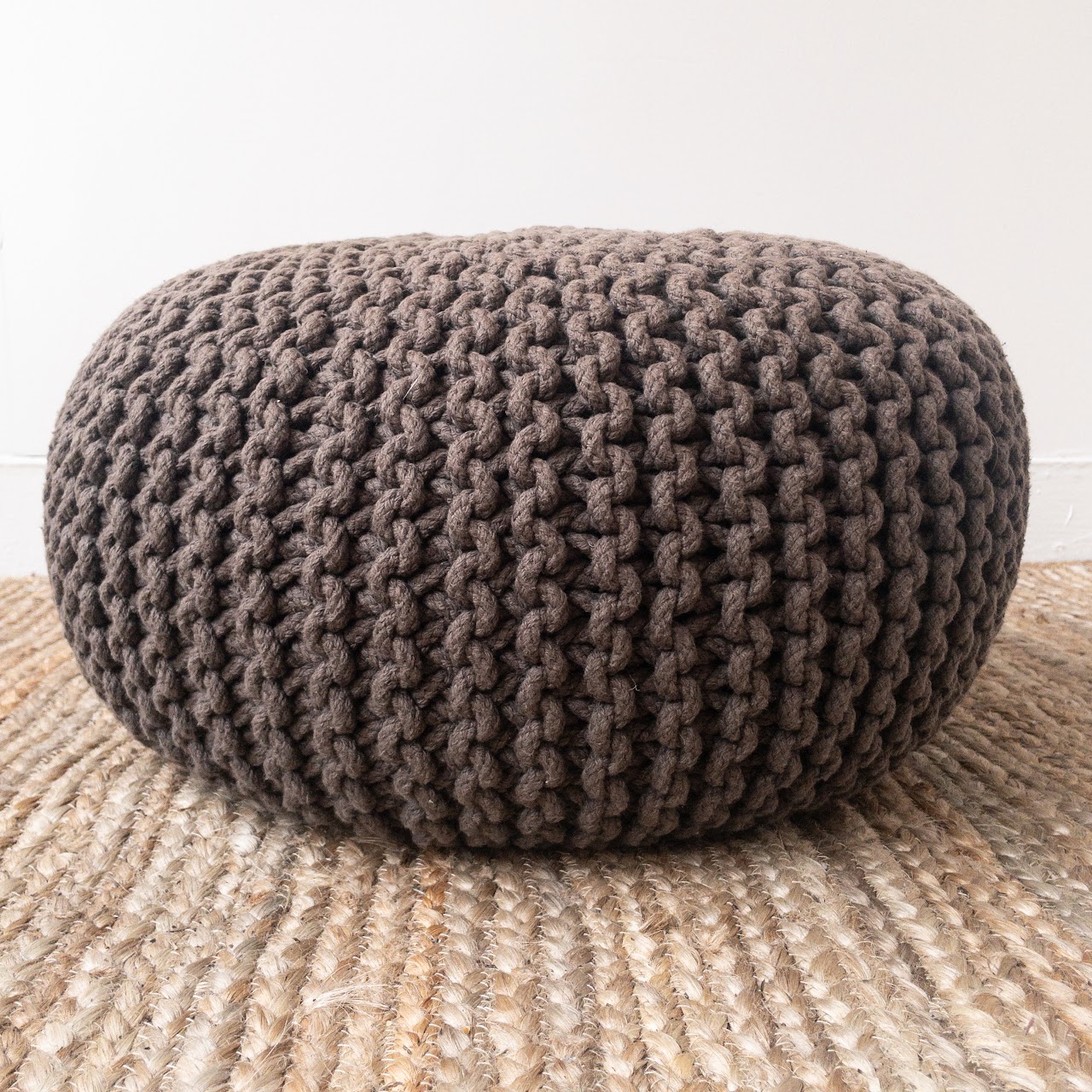 CB2 Knit Pouf Pair