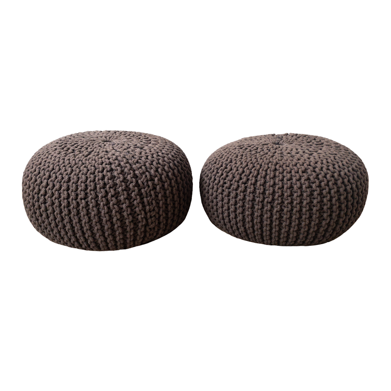 CB2 Knit Pouf Pair