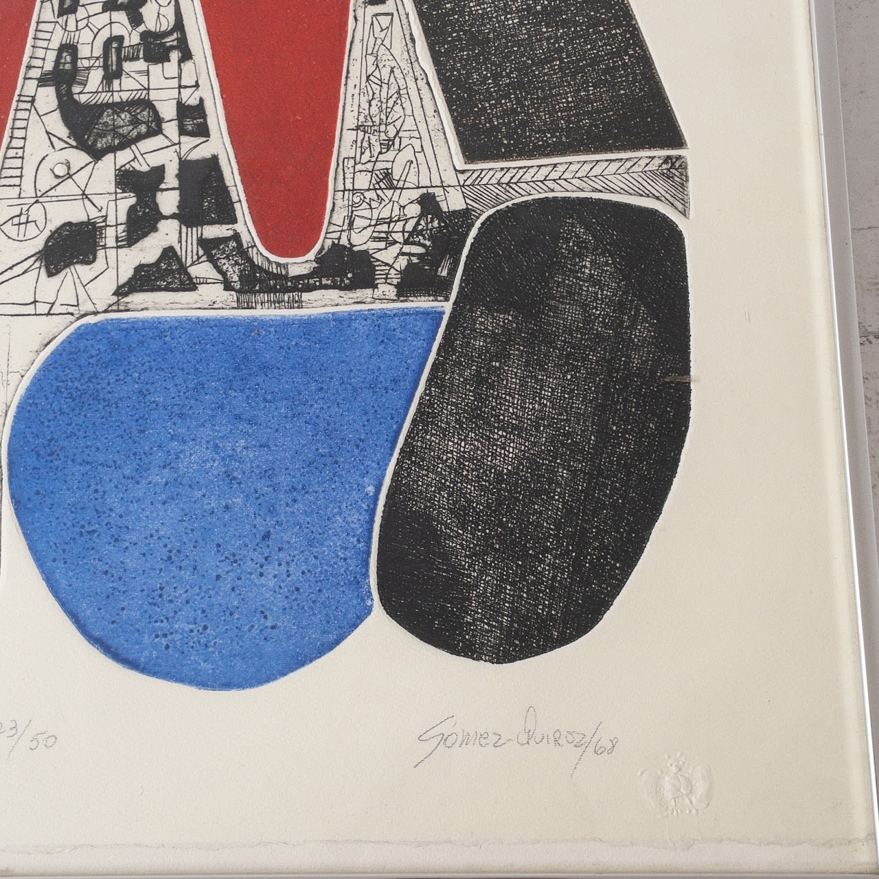 Juan Gomez-Quiroz Signed 'The Jefferson Airplane' Etching